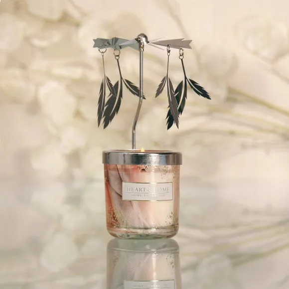 Mini Carousel Candle with Feather - Orange image