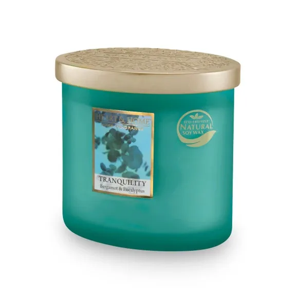 Multi Wick Candle Ellipse Shape - Blue, Soy Wax