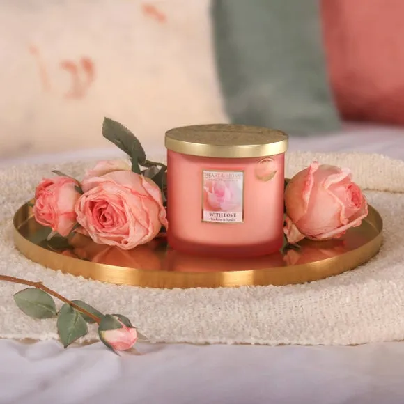 Multi Wick Candle Tea Rose & Vanilla - Pink image