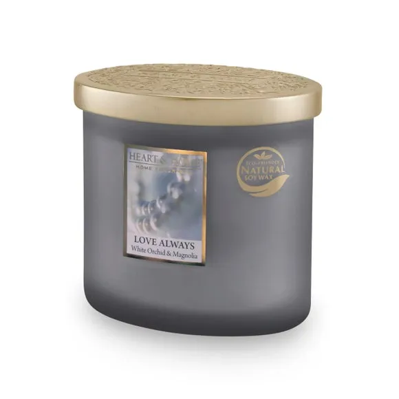 Multi Wick Candle with Embossed Lid - Grey