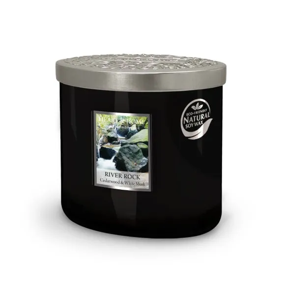 Multi Wick Candle with Glass Jar - Black