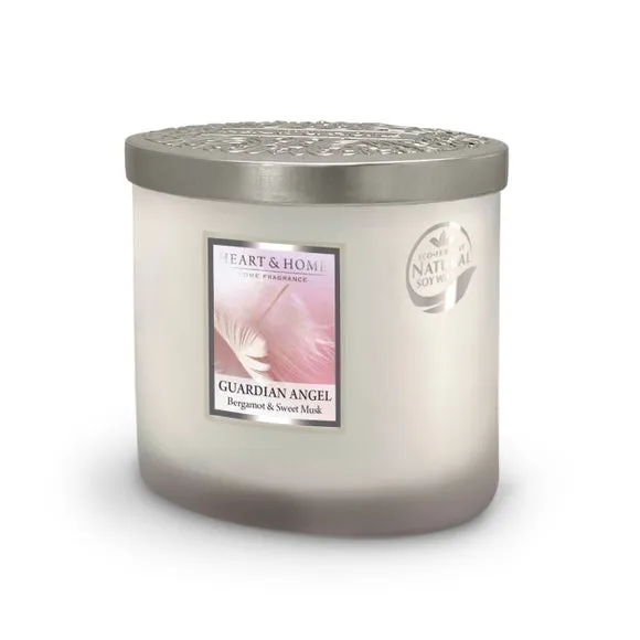 Multi Wick Candle with Glass Jar - White, Soy