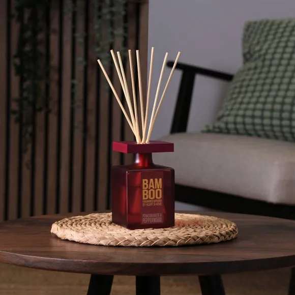 Reed Diffuser Pomegranate & Pepperwood - Red Glass image