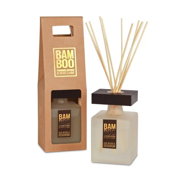 Reed Diffuser with Rattan Sticks - Clear Glass
