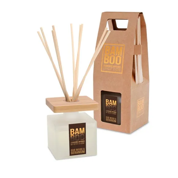 Reed Diffuser with Rattan Sticks - Clear Glass