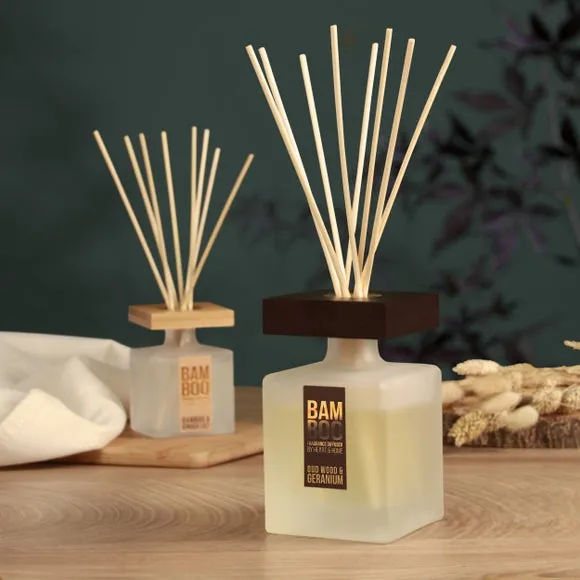 Reed Diffuser with Rattan Sticks - Clear Glass