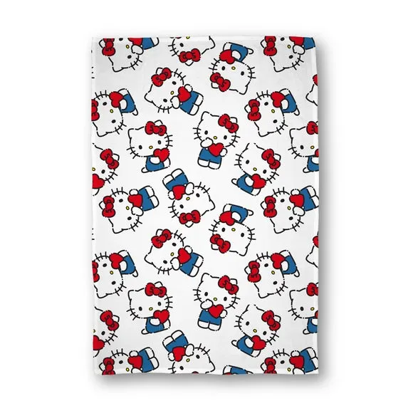Fleece Blanket with Character Design - White