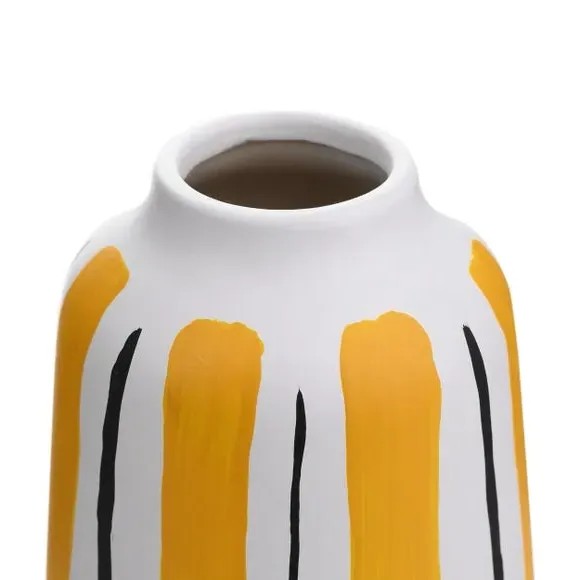 Abstract Ceramic Vase - Multicolor, Ceramic
