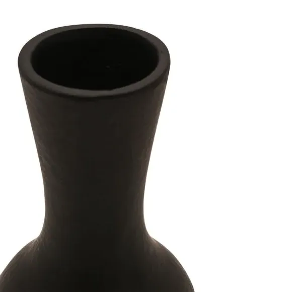 Aluminium Vase with Matte Finish - Black
