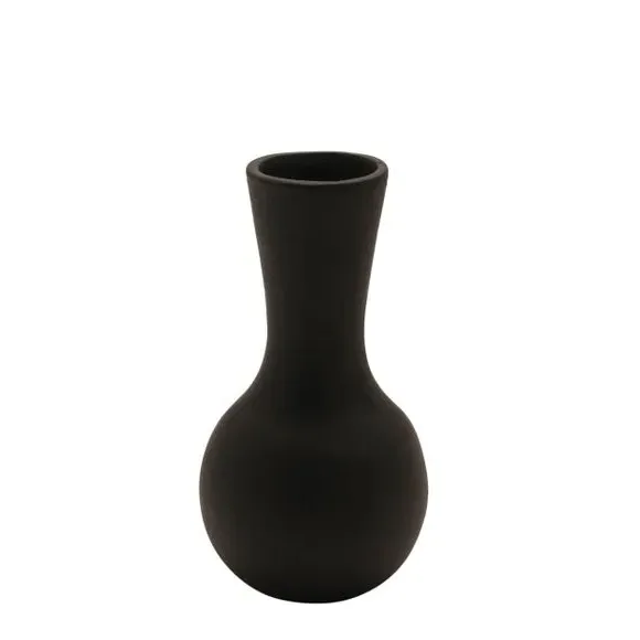 Aluminium Vase with Matte Finish - Black image