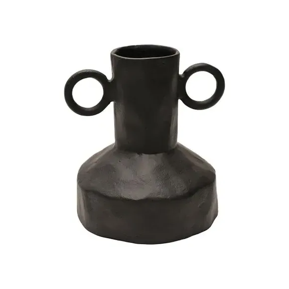 Amphora Vase - Black, Aluminium