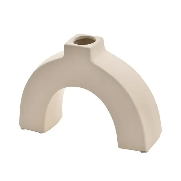 Arched Ceramic Vase - Cream