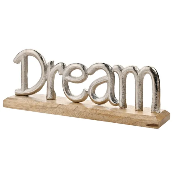 Dream Metal Sign - Multicolor, Wood