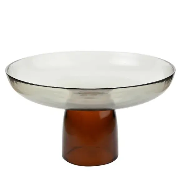 Elevated Glass Bowl with Pedestal - Clear