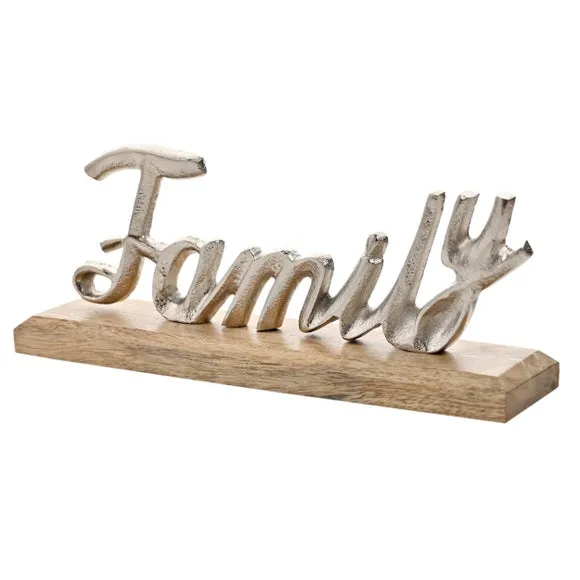 Family Metal Sign - Multicolor, Wood