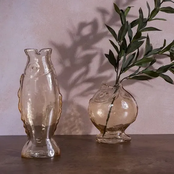 Fish Glass Vase - Clear