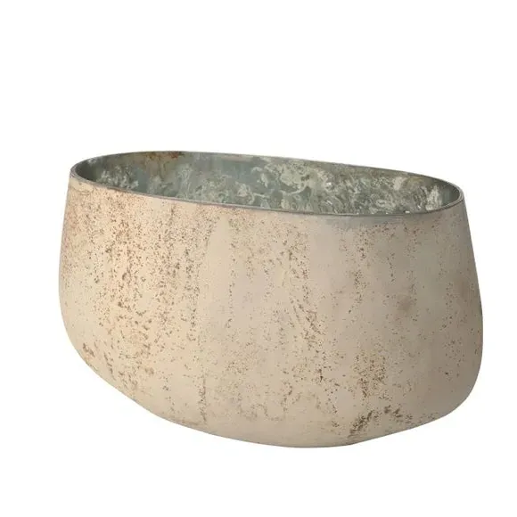 Glass Ornamental Vase - Soft Beige
