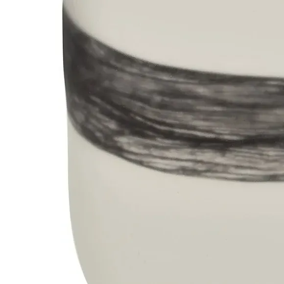Glass Vase with Marble Band - White, Glass