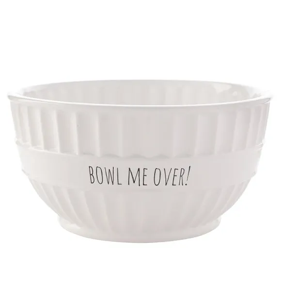 Glazed Bowl - White, Dolomite