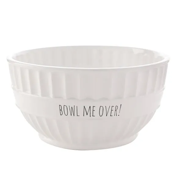 Glazed Bowl - White, Dolomite