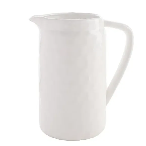 Glazed Pitcher - White, Stoneware
