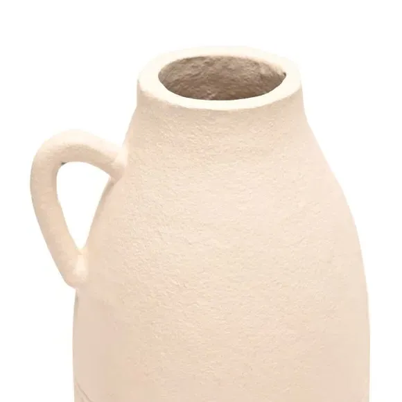 Jug Vase with Matt Finish - White, Aluminium