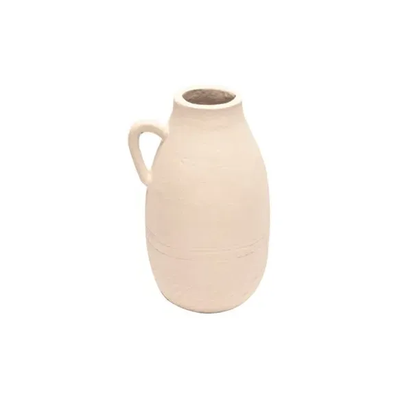 Jug Vase with Matt Finish - White, Aluminium image