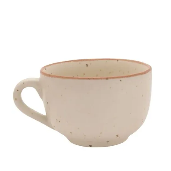 Large Speckled Cup - White, Stoneware image