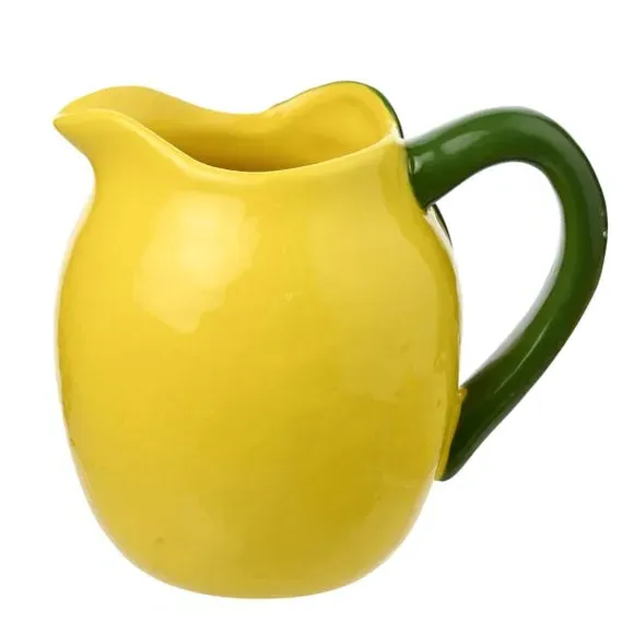 Lemon Design Jug - Yellow, Ceramic