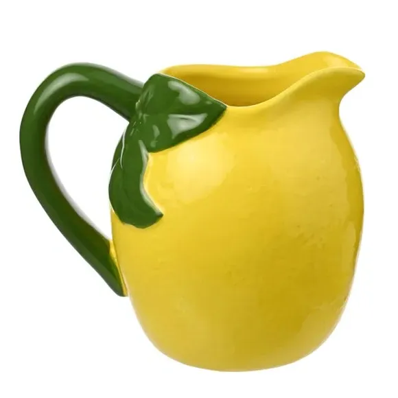 Lemon Design Jug - Yellow, Ceramic image