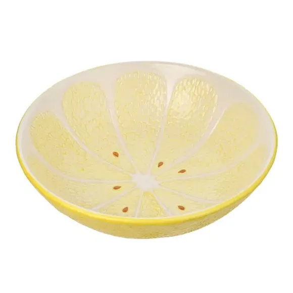 Lemon Serving Bowl - Yellow, Ceramic