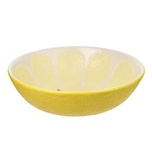 Lemon Serving Bowl - Yellow, Ceramic