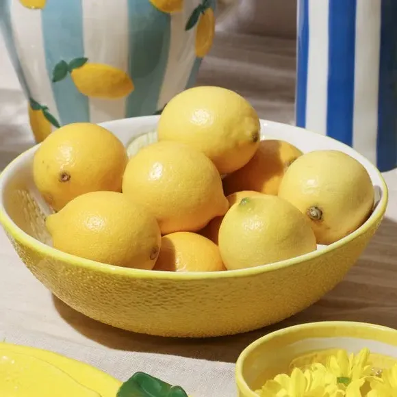 Lemon Serving Bowl - Yellow, Ceramic image