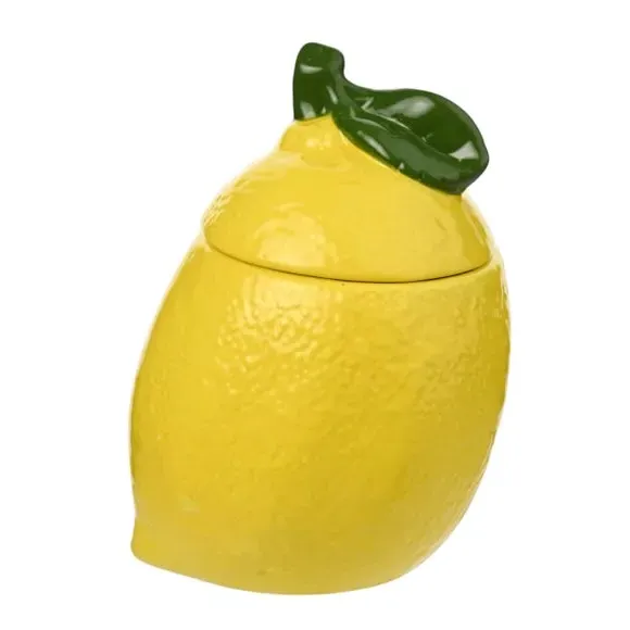 Lemon Sugar Jar - Yellow, Ceramic image