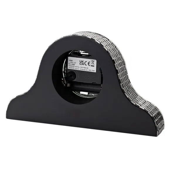 Napoleon Mantel Clock - Silver, Mirrored Glass