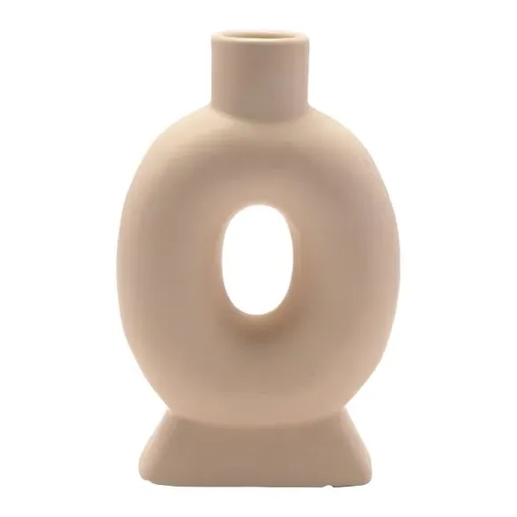 Oval Ceramic Vase - Cream image