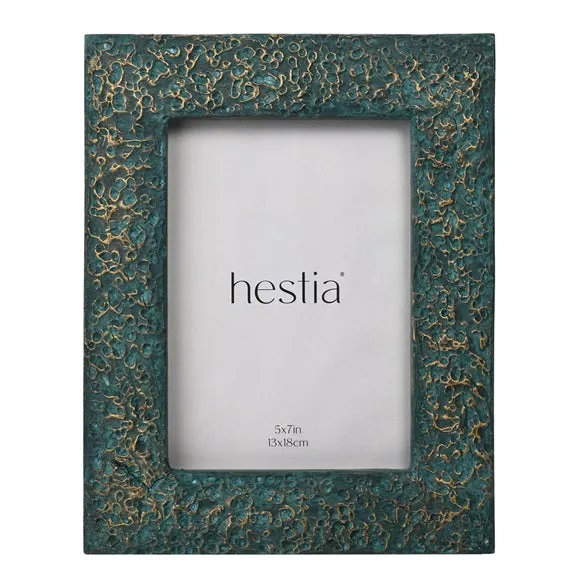 Photo Frame with Gold Imprint - Teal