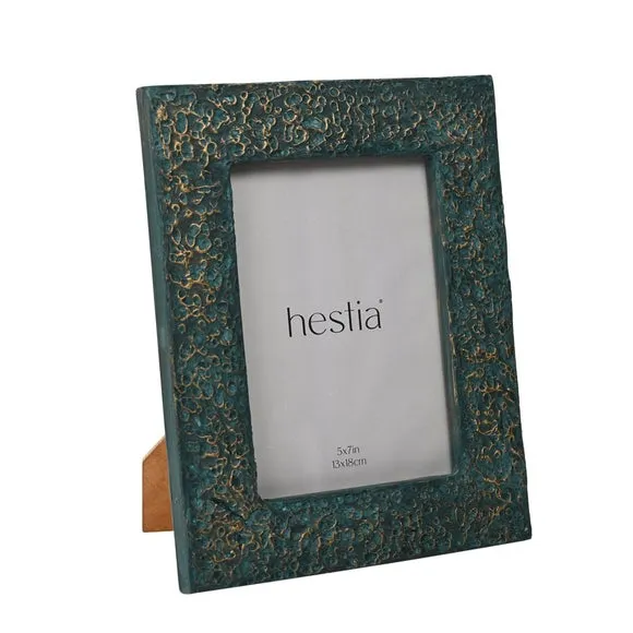 Photo Frame with Gold Imprint - Teal
