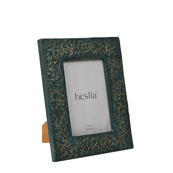 Photo Frame with Gold Imprint - Teal image
