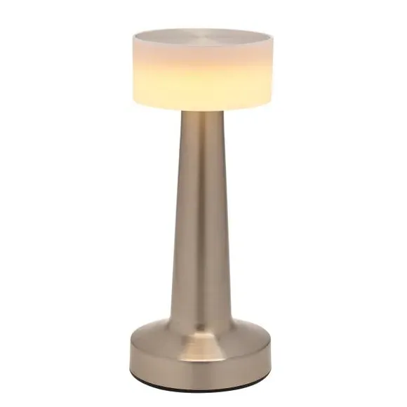 Rechargeable LED Touch Table Lamp - Silver