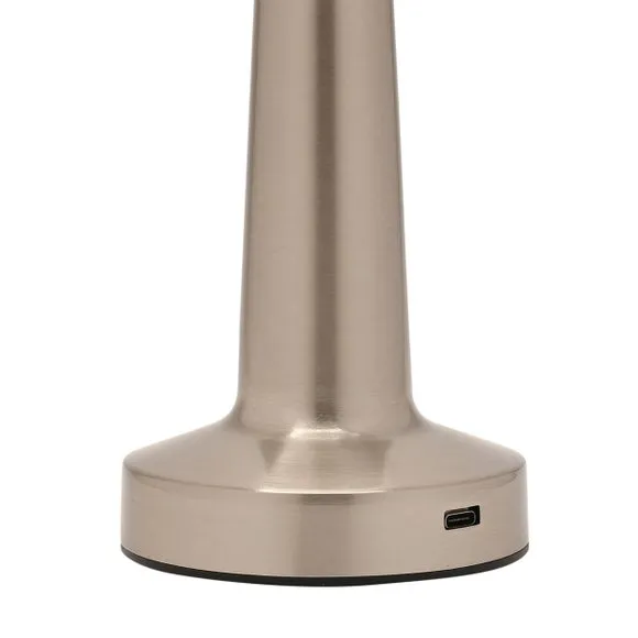 Rechargeable LED Touch Table Lamp - Silver