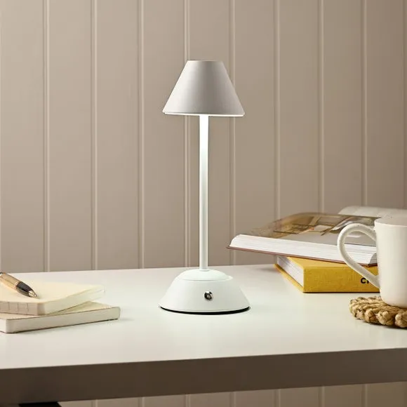 Rechargeable LED Touch Table Lamp - White