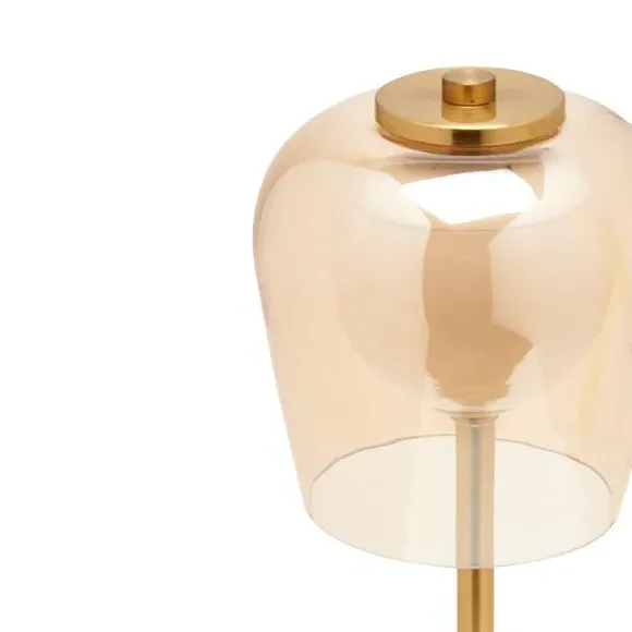 Rechargeable Touch Table Lamp - Bronze, Glass