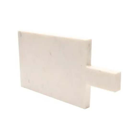 Rounded Chopping Board - White, Marble