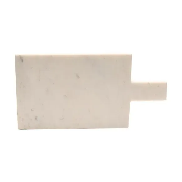 Rounded Chopping Board - White, Marble image
