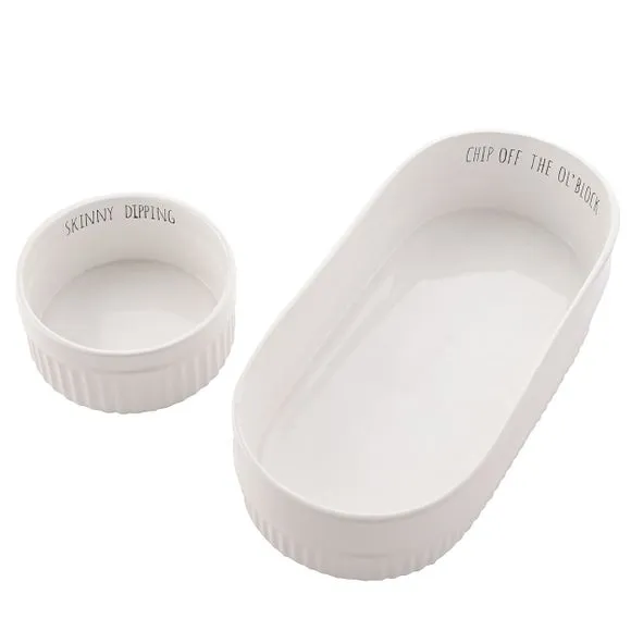 Set of 2 Bowls - White, Dolomite