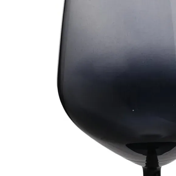 Set of 2 Ombre Wine Glasses - Grey, Smoked Glass
