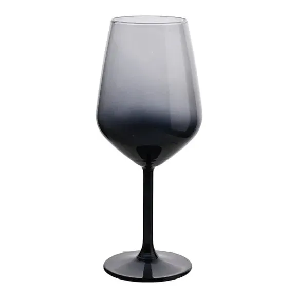 Set of 2 Ombre Wine Glasses - Grey, Smoked Glass image