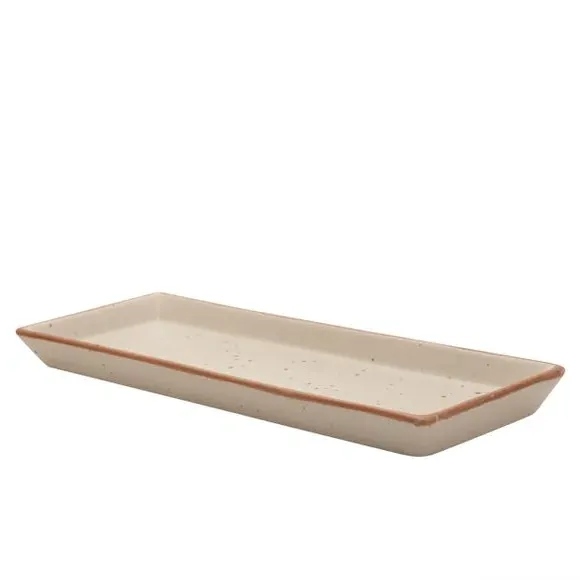 Set of 2 Serving Platters - White, Stoneware