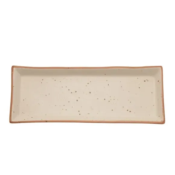 Set of 2 Serving Platters - White, Stoneware